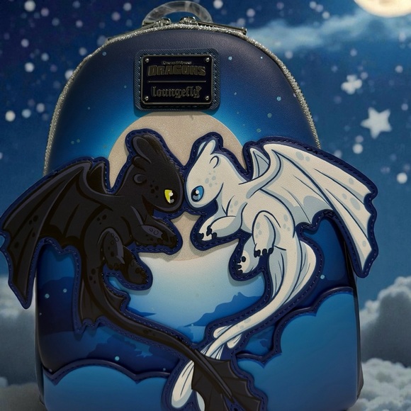 Loungefly Handbags - NWT Loungefly How to Train Your Dragon Night Fury Mini Backpack